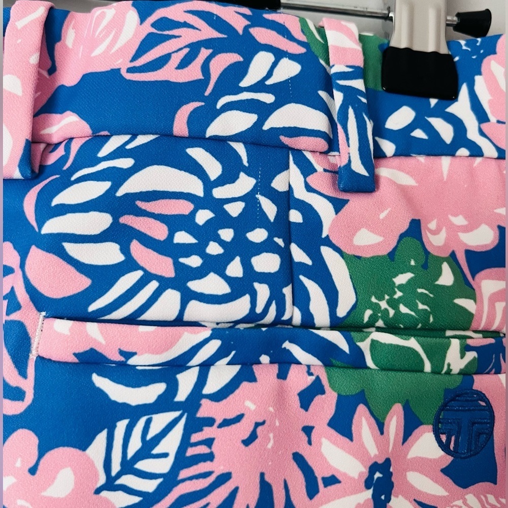 Tory Burch Printed Crepe Straight-Leg Trousers | SS Floral | Size 4 - Picture 4 of 9